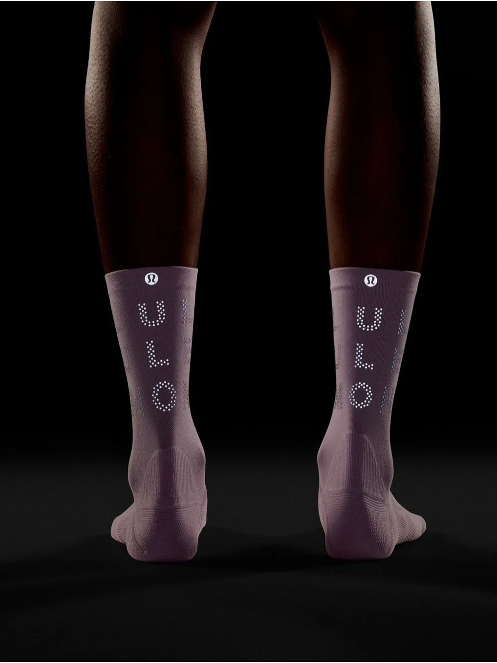 Lululemon Unisex Power Stride Crew Socks Reflective Lilac Play